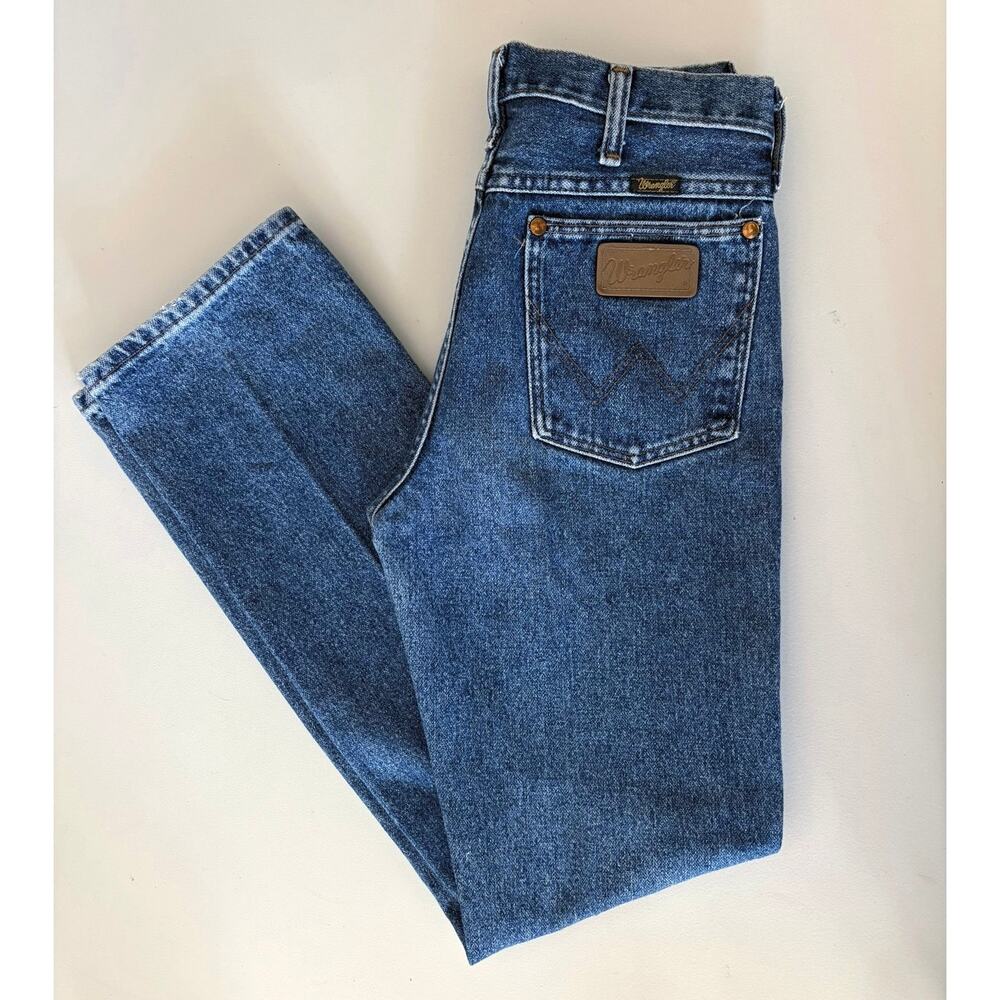 Vintage 90s Wrangler denim Blue Jeans cotton western retro rodeo cowgirl cowboy